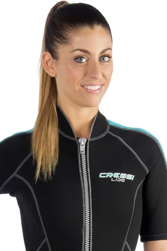 Miniatura 3 de Cressi Short Front Zip Wetsuit para Surf, Snorkeling, Buceo Lido Short Lady