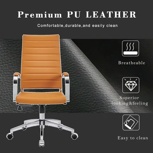 Miniatura 6 de Silla de oficina ergonómica moderna con reposabrazos, silla de escritorio giratoria ajustable para oficina en casa, silla de oficina ejecutiva