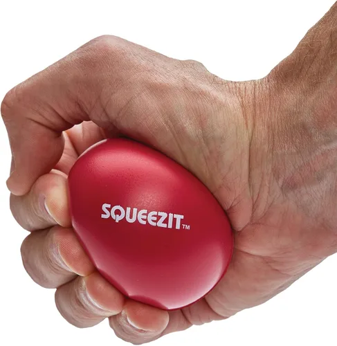 Miniatura 3 de Unique Sports Pelotas Squeeze-It para terapia de codo de tenis - 3 niveles de resistencia rojo
