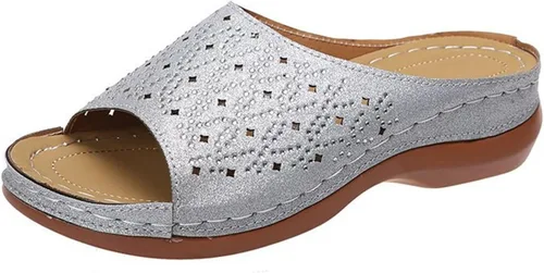 Miniatura 24 de Ladmiple - Sandalias ortopédicas de cuña para mujer, cómodas sandalias ortopédicas para caminar con soporte de arco 2024 Y-Verde