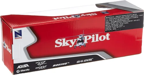 Miniatura 4 de Sky Pilot UH-60, negro halcón, Diecast, réplica de helicóptero a escala de 1:60