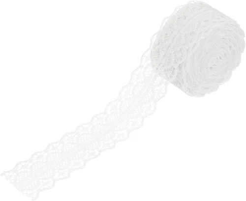 Miniatura 42 de MECCANIXITY 1.2 Inch Wide 15 Yard Lace Ribbon Floral Pattern Beige Lace Trim Ribbon for Gift Wrapping Bouquets, Wedding Decor Sewing Making, and DIY