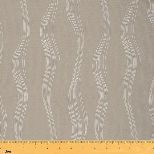 Miniatura 18 de The Yard - Tela geométrica y blanca de The Yard para niños, tela abstracta decorativa, impermeable, para exteriores, niños, niñas, adultos, a rayas
