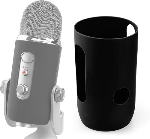 YOUSHARES Blue Yeti Protector - Funda de silicona de protección completa para micrófono Yeti y Yeti Pro (Blackout)
