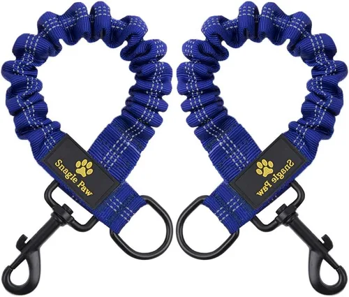 Miniatura 7 de Accesorio de extensión de correa elástica para perro, absorbente de extensión de plomo de 18 pulgadas, evita lesiones en el brazo y el hombro y Negro