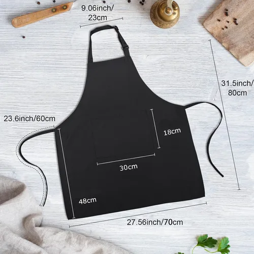 Miniatura 2 de Delantal personalizado para hombres, delantales de chef personalizados con nombre/texto bordado, delantal ajustable de cocina para mujer