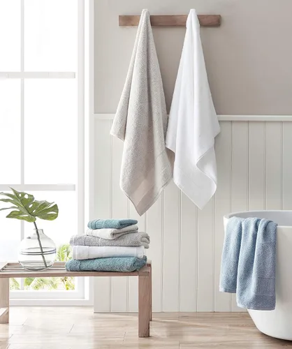 Miniatura 5 de Tommy Bahama - Toallas de baño, absorbentes y resistentes a la decoloración, certificado Oeko-Tex, blanco (Island Retreat White, 6 piezas)