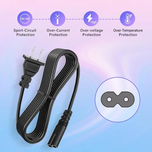 Miniatura 2 de JYWJMZZ - Cable de alimentación UL de 6 pies compatible con Frigidaire EFMIS175 Mini Nevera Retro 9-Can Refrigerator
