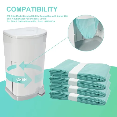Miniatura 3 de Paquete de 4 recambios de forro de pañales compatibles con el modelo Janibell Akord 280 Slim, dura más de 500 calzoncillos para adultos