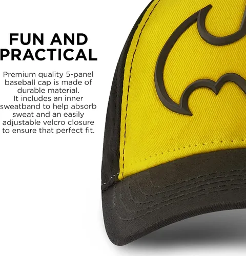 Miniatura 4 de DC Comics Baseball Cap Batman Adjustable Toddler 2-4 Or Boy Hats for Kids Ages 4-7
