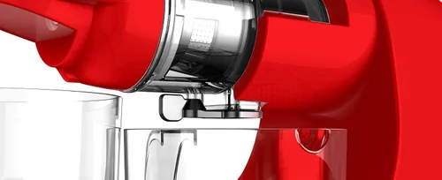 Miniatura 5 de F-9600 Exprimidor de masticación horizontal, prensa en frío, exprimidor profesional de velocidad lenta crea jugo continuo de frutas frescas