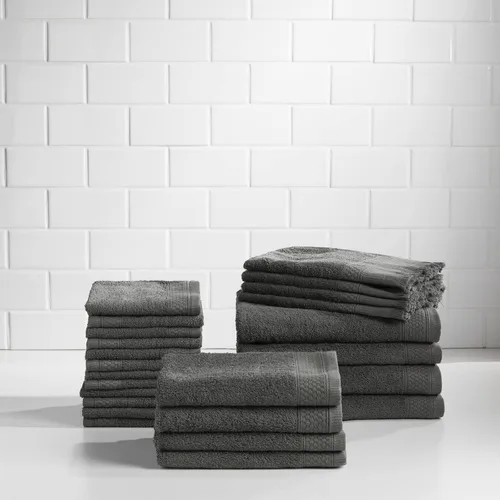 Miniatura 6 de Baltic Linen Juego de toallas de 100 % algodón, 4 toallas de baño, 4 toallas de mano, 4 puntas de los dedos con flecos, 12 toallas pequeñas