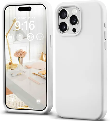 Miniatura 18 de IceSword Funda compatible con iPhone 15 Pro, silicona líquida, delgada, protección de cuerpo completo, suave, antiarañazos, color rojo, para hombres