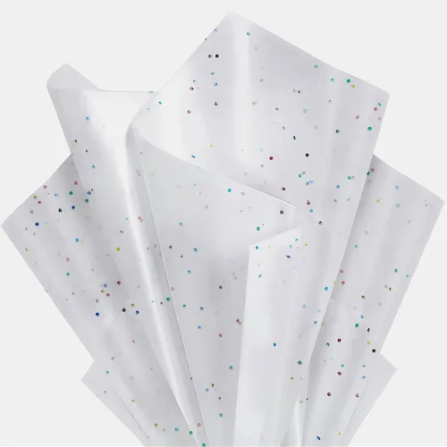 Papel de seda blanco con purpurina para bolsas de regalo, 36 hojas de 14 x 20 pulgadas, papel de regalo reciclable para bodas, cumpleaños,