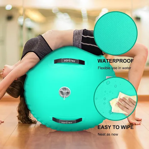 Miniatura 6 de VOFiTNY Gimnasia Equipo de Tumbling Barril de aire Inflable Octágono Vaso Rodillo Back Bend Trainer Animadoras Sin Bomba Menta nopump