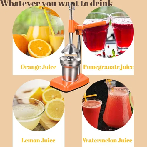 Miniatura 3 de Exprimidor manual de naranja, exprimidor de cítricos a mano con exprimidor de encimera para jugo de naranja fresco, fácil de limpiar