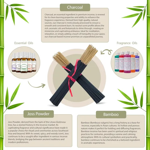 Miniatura 4 de Black Butter - Varillas de incienso exóticas de 11 pulgadas, 1 paquete a granel de 45 a 50 varillas, aroma natural de 11 pulgadas de larga duración