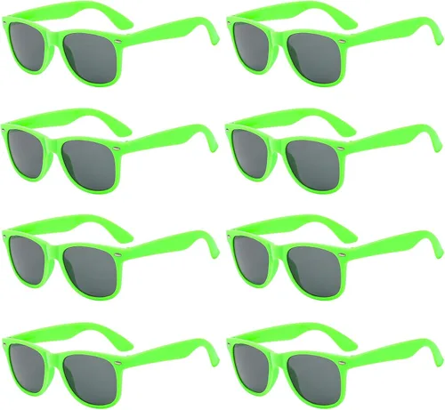 Miniatura 49 de Suministros para regalos de fiesta de colores neón Paquete de 8 gafas de sol unisex