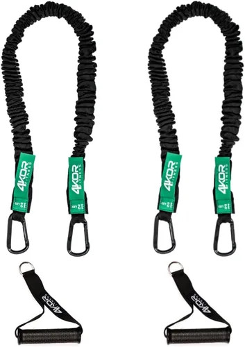 Miniatura 13 de Cuerdas de resistencia – Bandas de resistencia de hombro y núcleo – Perfecto para calentamiento dinámico y rehabilitación – Par de lujo de 2 cables