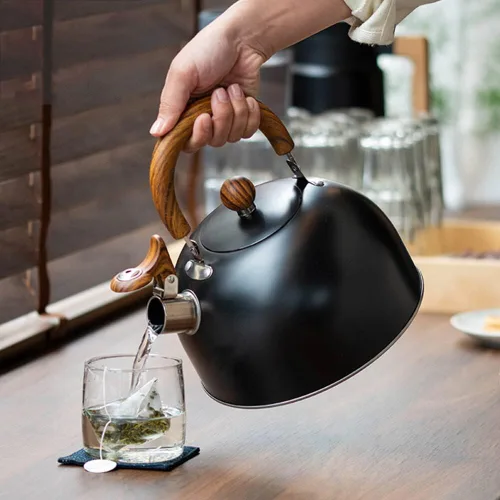 Miniatura 7 de Hervidor de té silbante – Hervidor de té de 3.1 cuartos de galón, tetera silbante de acero inoxidable para estufa, tetera silbato de 3 litros
