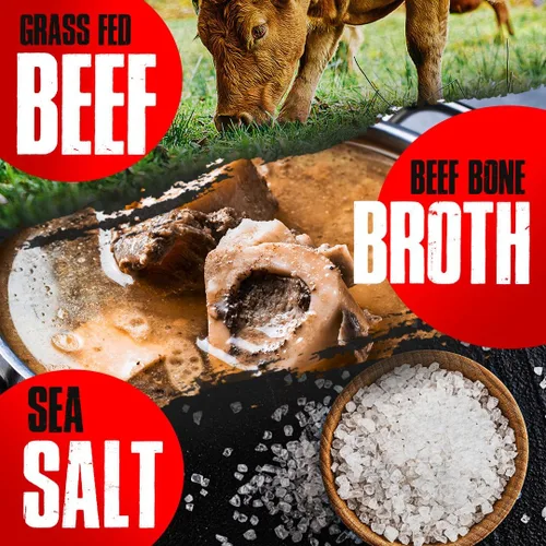 Miniatura 7 de Carnivore Electrolytes Snacks cetogénicos de carne seca de ternera – Bocadillos carnívoros de carne de res alimentados con pasto de alta calidad – 3