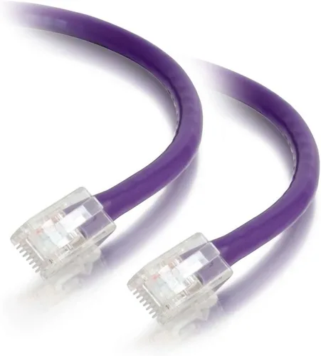 Miniatura 90 de C2G 24494 Cable cruzado Cat5e - Cable de conexión de red sin blindaje sin arranque, naranja (3 pies, 3.0 ft)