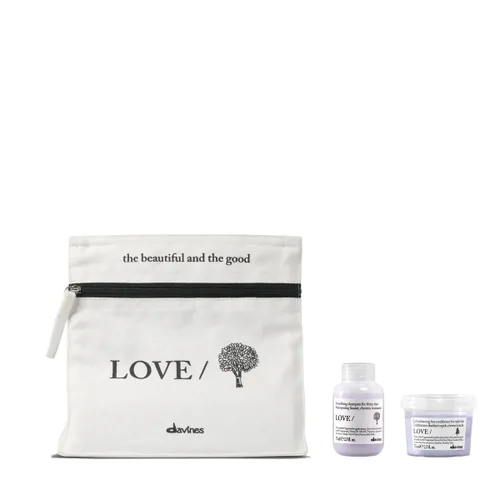 Davines LOVE/Champú suavizante, limpiador suave antiencrespamiento para cabello encrespado, grueso o rebelde, promueve el alisado y el brillo,