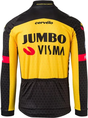 Miniatura 2 de Maillot de manga larga de ciclismo para hombre con 3 bolsillos, elástico, cómodo, reflectante