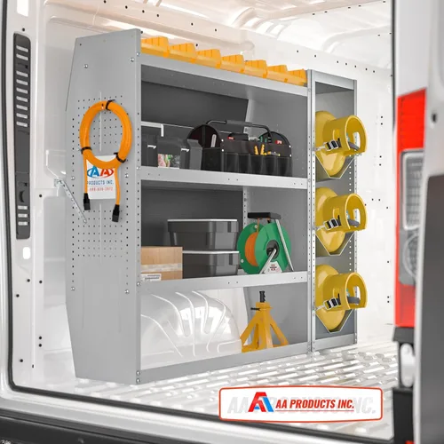 Miniatura 7 de AA Products Inc. TR-3-46 Estante de tanque de refrigerante de acero con estante superior para camioneta de carga, 46 pulgadas de alto x 14.7