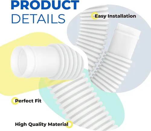 Miniatura 6 de ANTOBLE Manguera de piscina de 1.25 pulgadas y 3 pies para Intex, mangueras de repuesto de bomba de piscina, filtro de plástico blanco para piscinas