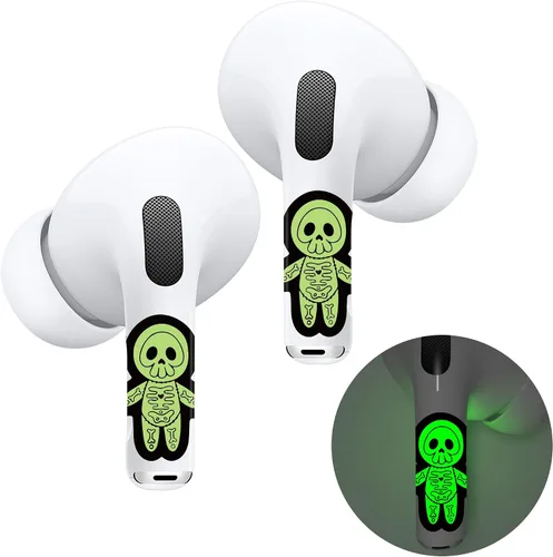 Miniatura 13 de RockMax Piel de dinosaurio brillante para AirPods, fácil de identificar, envolturas adhesivas universales para AirPods Pro 3/2/1 y Gen 1/2/3/4