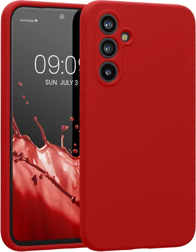 Miniatura 195 de kwmobile Funda compatible con Samsung Galaxy A13 4G - Funda delgada de silicona TPU - Acabado suave al tacto - Amarillo radiante