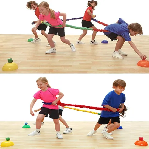 Integraciones de banda elástica cooperativa de forro polar elástico, movimiento dinámico, ejercicio de látex, 6 pies, accesorio de movimiento