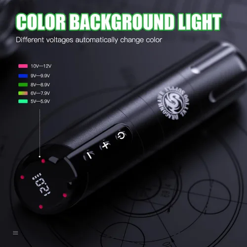 Miniatura 6 de Dragonhawk Kit de pistola de tatuaje Kit de tatuaje inalámbrico para principiantes, kit completo de máquina de tatuaje, fuente de alimentación