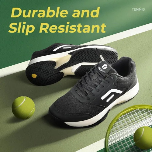 Miniatura 2 de FitVille Wide & Extra Wide Pickleball Shoes Men Tennis Racquetball Squash Shoes for Men All Court with Arch Support-Tennis V3