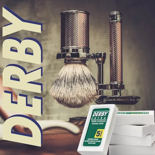 Miniatura 5 de 100 cuchillas de afeitar "Derby Extra Professional" de doble filo para maquinilla de afeitar recta