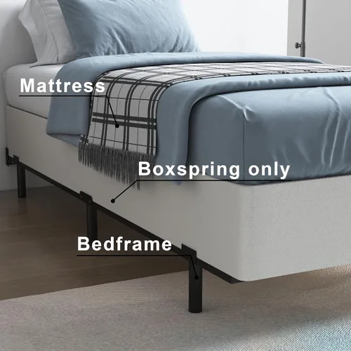 Miniatura 7 de Vehowy - Base de resorte de 9 pulgadas para cama individual, base de colchón de resorte de alta resistencia/base de cama de metal/sin 22.86 cm