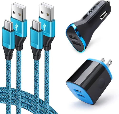 Miniatura 10 de Adaptador de cargador de coche, enchufe de pared con cable de carga tipo C para LG Stylo 6/5/4 G8 G7 G6 V60 V50 V40 V35 ThinQ, Samsung Galaxy S25