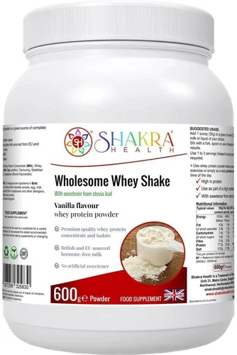 Batido de proteína de suero saludable (vainillla) - Espiritualidad, ciencia y suplementos por Shakra Health