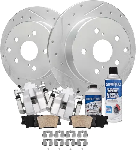 Miniatura 29 de Detroit Axle - Rotores de freno para Ford Mustang 2015, 2016, 2017, 2018, 2019, 2020, 2021, 2022, 2023, repuesto de rotores de freno de disco