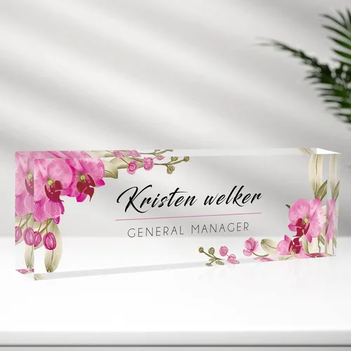 Miniatura 33 de Placa de nombre personalizada para escritorio, placa de nombre de escritorio de acrílico personalizada, regalos de agradecimiento a los empleados