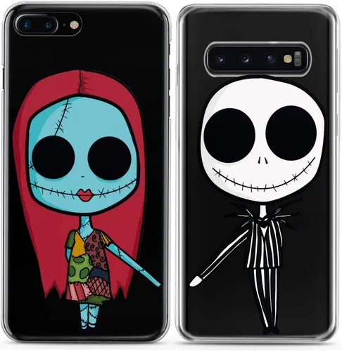 Miniatura 4 de Fundas a juego para parejas compatibles con iPhone 16 15 14 13 12 11 Pro Max Mini Xs X 6s 8 Plus 7+ Xr 10 SE 5 Nightmare Undead Couple Forever