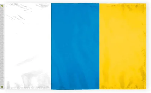 Miniatura 9 de AGAS - Bandera de coche de Islas Canarias de alta calidad de 10.5 x 15 pulgadas, impresa de doble cara en tela de poliéster súper tejida, doble