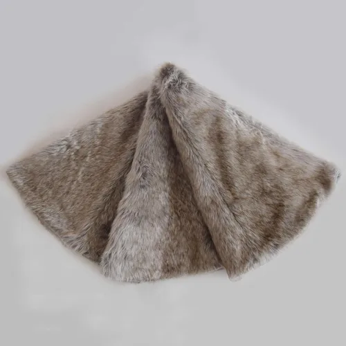 Gireshome Deluxe Multi Colores, Raya Gris y Mezcla de Color Beige de Piel Sintética Extra Grande Falda de Árbol de Navidad (152cm)