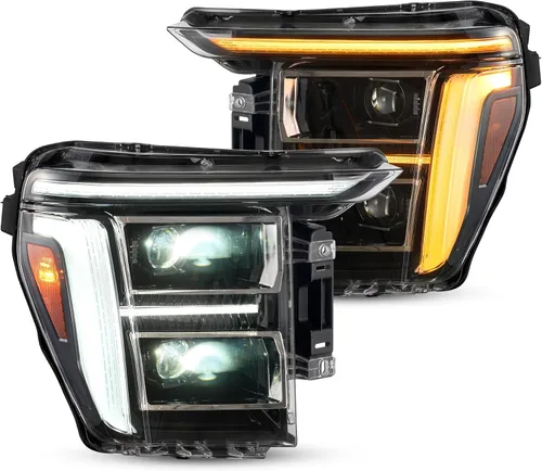 Miniatura 11 de VLAND - Faros delanteros LED para Ford F150 2021-2023 [solo apto para F-150 con luz halógena/xenón OEM], DRL amarillo o blanco, no para Raptor