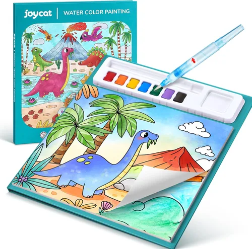 JoyCat Libros para colorear con pintura de agua para niños pequeños, juegos de pintura acuarela para niños de 3-5 4-8 años, juguete de manualidades