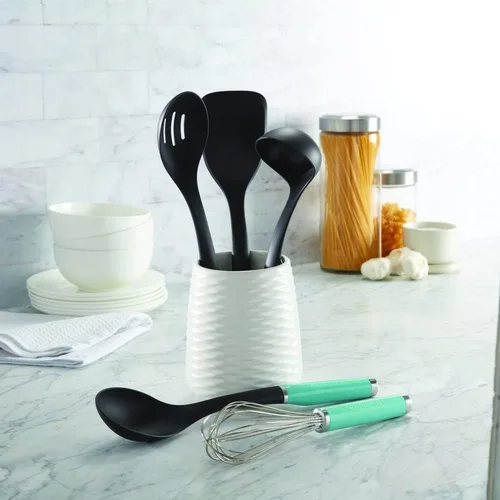 Miniatura 7 de KitchenAid KQ562BXAQA - Juego de herramientas y artilugios con Crock, 6 piezas, aguamarina