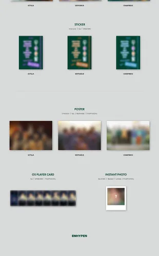 Miniatura 3 de ENHYPEN Dimension : Dilemma 1st Album SCYLLA Ver 1p Folding Poster On Pack+PhotoBook+Lyric Book+1p PhotoCard+1p Hologram PhotoCard+1p