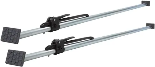 Miniatura 12 de Mytee Products Barra de carga de gato de carga de 86 a 114 pulgadas con tubo de acero cuadrado soldado y patas de goma pivotantes atornilladas
