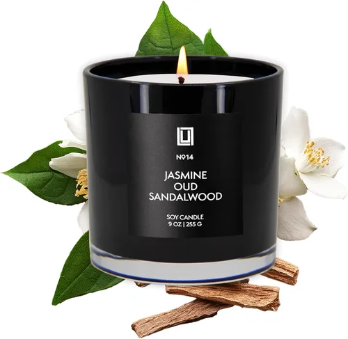 Miniatura 113 de Lulu Candles After Dark - Vela perfumada en tarro de soja de lujo de teca y caoba, vertida a mano en los Estados Unidos, Velas altamente perfumadas